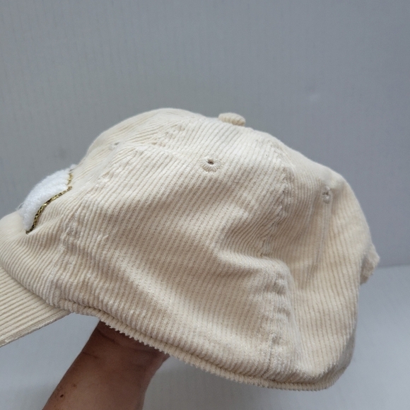 Simply Southern Cream Corduroy Dog Mom Sequin Ball Cap Hat - Picture 5 of 7